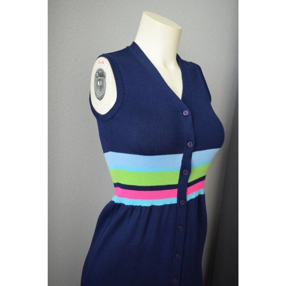 Vintage‎ Aristo Kat Knit Maxi Dress Button Front Pencil Wool Acrylic Hong Kong - Picture 8 of 12
